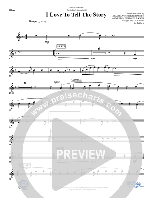 I Love To Tell The Story Oboe (G3 Worship)