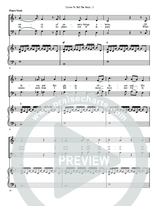 I Love To Tell The Story Piano/Vocal (SATB) (G3 Worship)