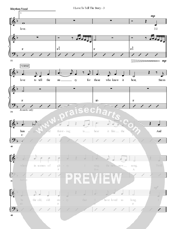 I Love To Tell The Story Rhythm/Vocal (G3 Worship)