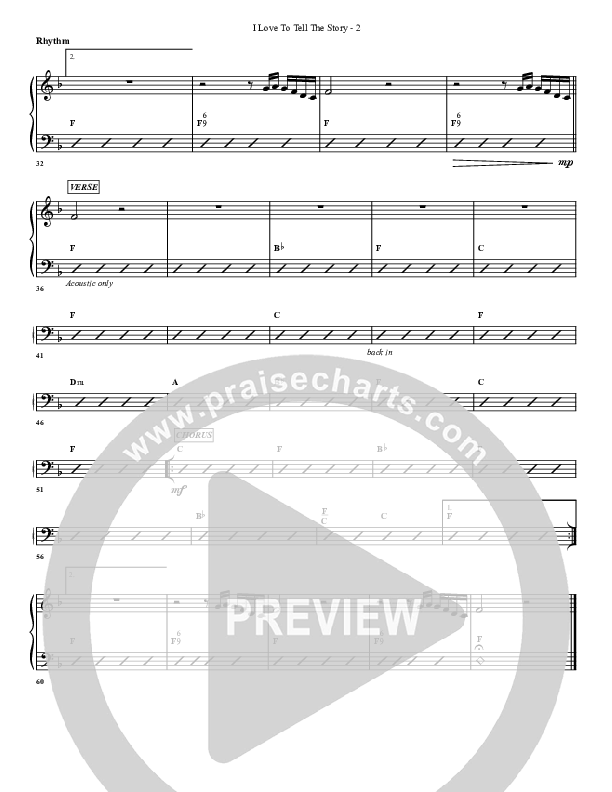 I Love To Tell The Story Rhythm Chart (G3 Worship)