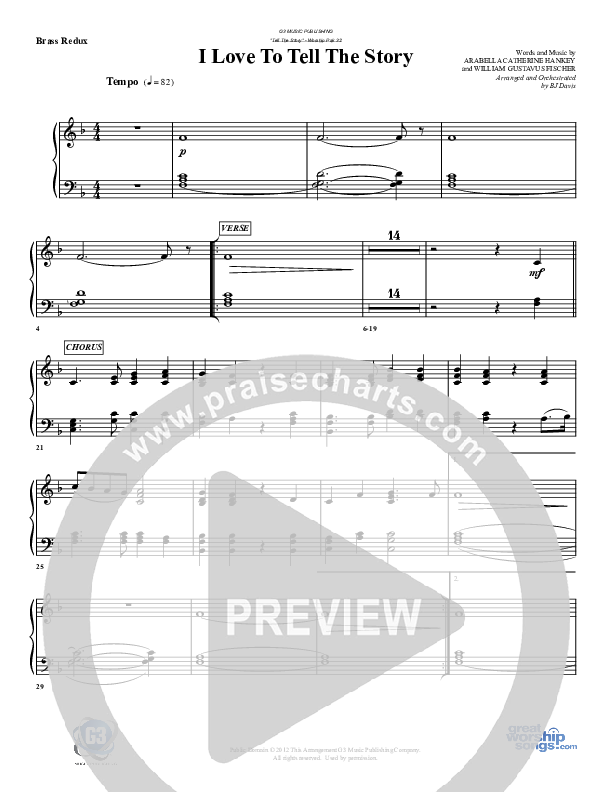 I Love To Tell The Story Synth Brass (G3 Worship)