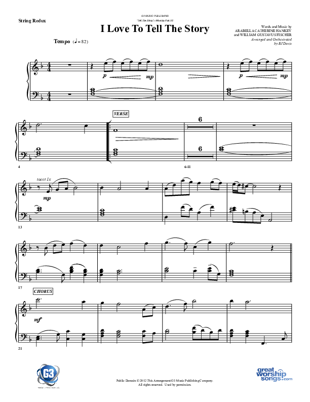 I Love To Tell The Story Synth Strings (G3 Worship)