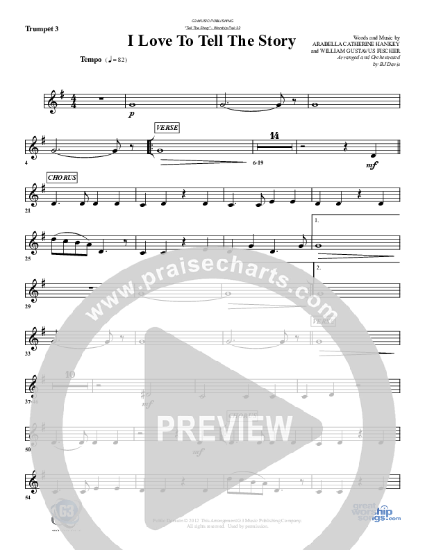 I Love To Tell The Story Trumpet 3 (G3 Worship)