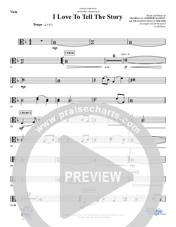 I Love To Tell The Story Viola (G3 Worship)