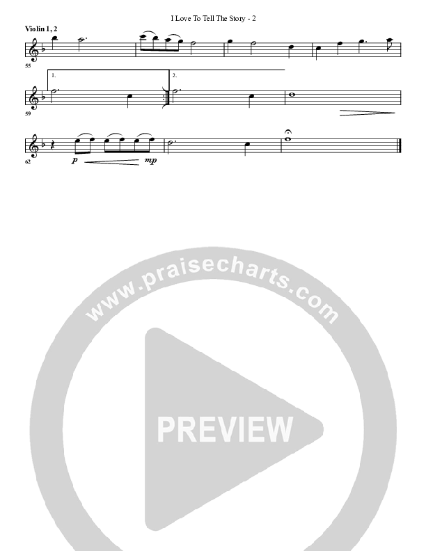 I Love To Tell The Story Violin 1/2 (G3 Worship)