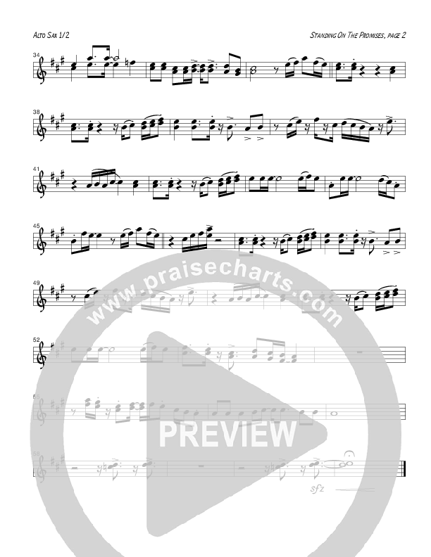 Standing On The Promises (Instrumental) Alto Sax 1/2 (Tom Payne)