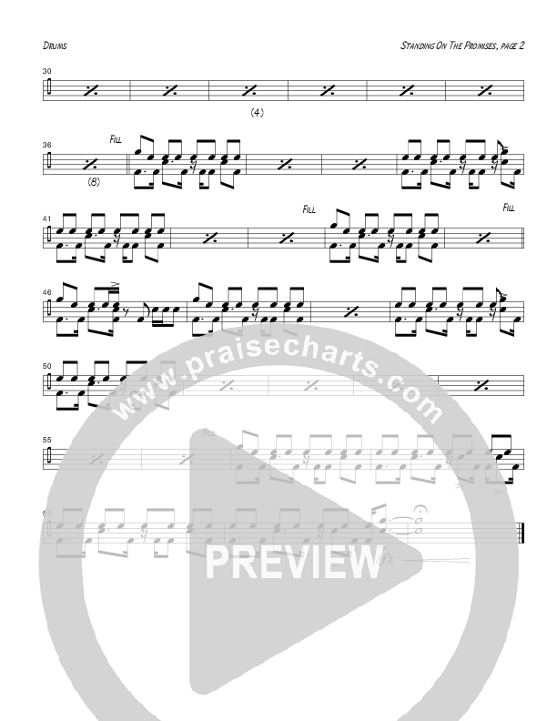 Standing On The Promises (Instrumental) Drum Set (Tom Payne)