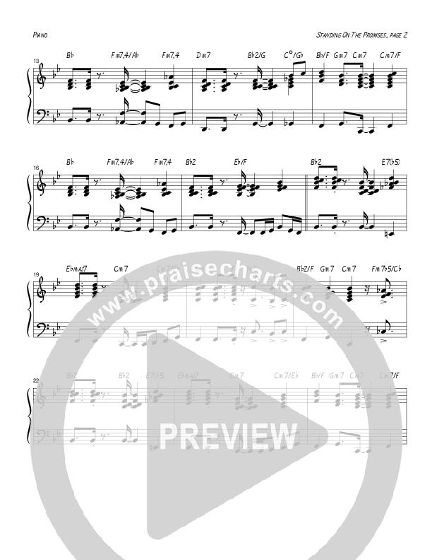 Standing On The Promises (Instrumental) Piano Sheet (Tom Payne)