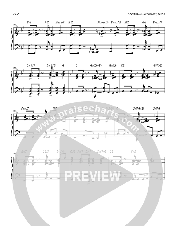Standing On The Promises (Instrumental) Piano Sheet (Tom Payne)