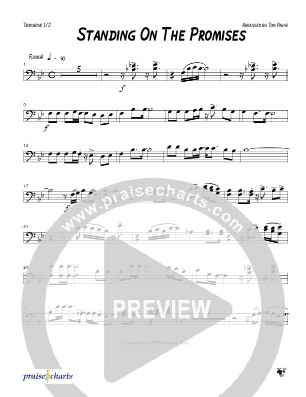Standing On The Promises (Instrumental) Trombone 1/2 (Tom Payne)