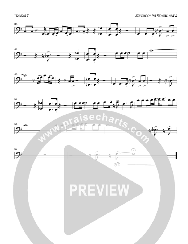 Standing On The Promises (Instrumental) Trombone 3 (Tom Payne)