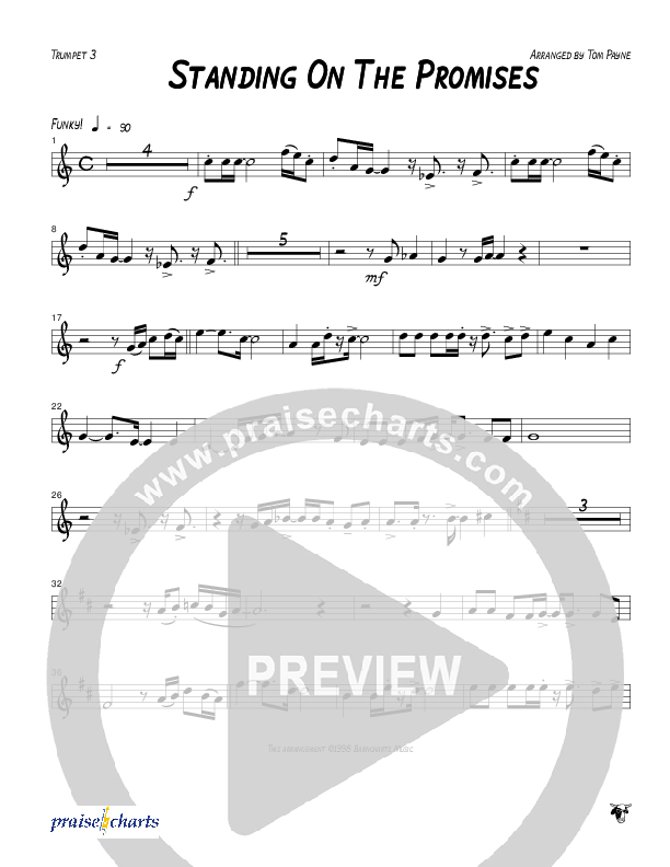 Standing On The Promises (Instrumental) Trumpet 3 (Tom Payne)
