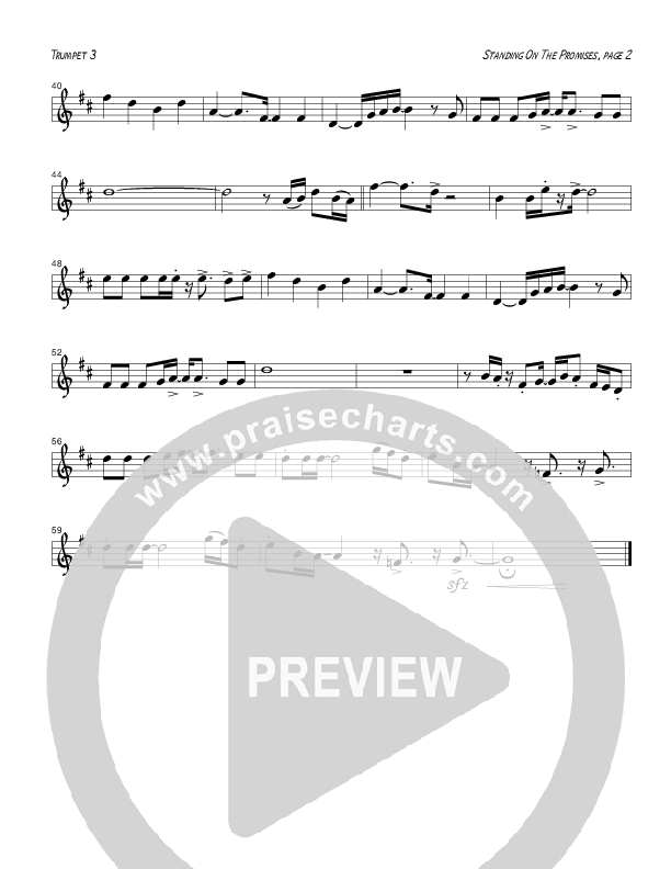 Standing On The Promises (Instrumental) Trumpet 3 (Tom Payne)
