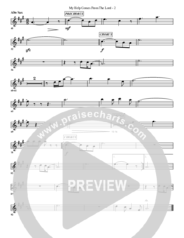 My Help Comes From The Lord Alto Sax (G3 Worship)