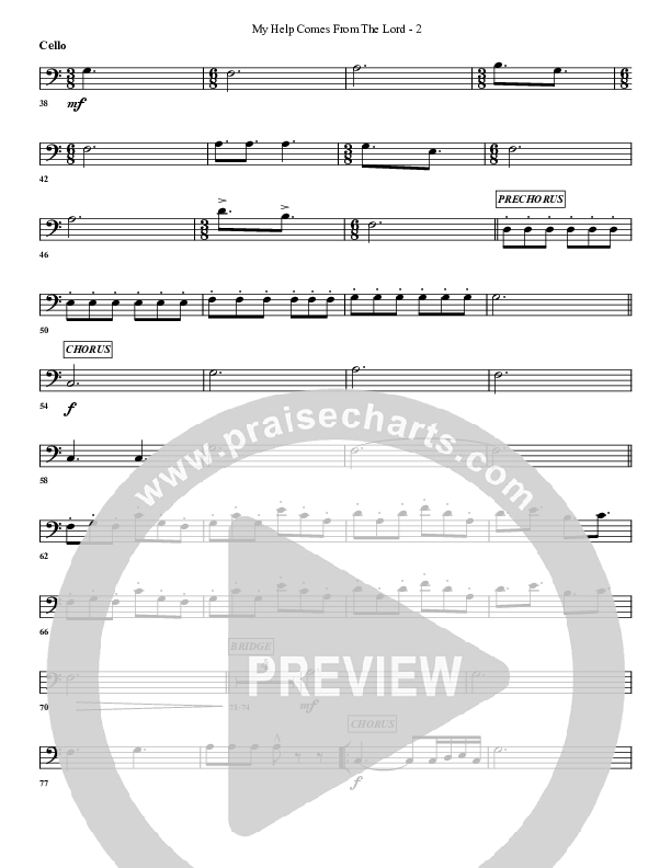 My Help Comes From The Lord Cello (G3 Worship)