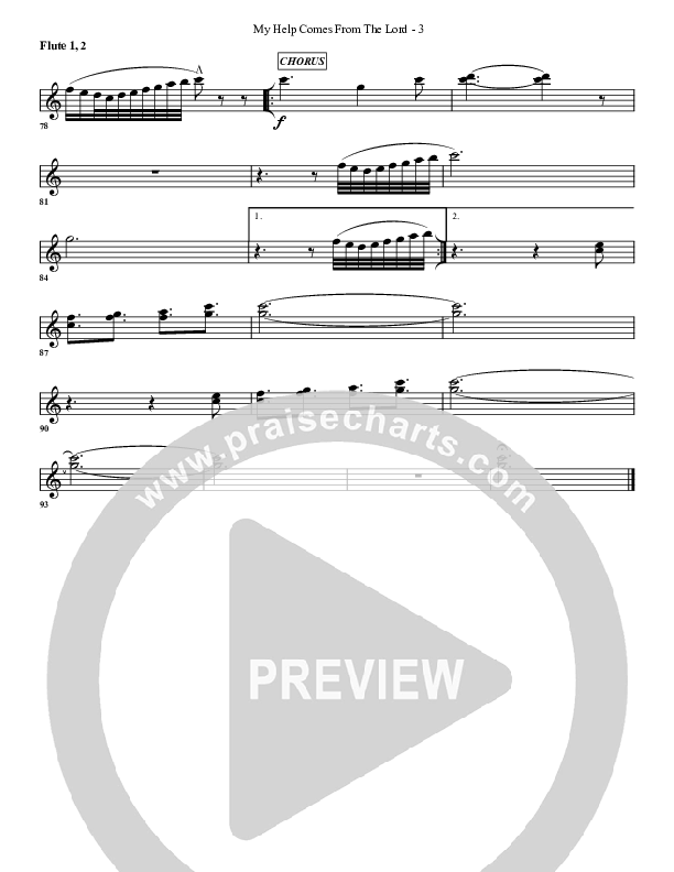 My Help Comes From The Lord Flute 1/2 (G3 Worship)