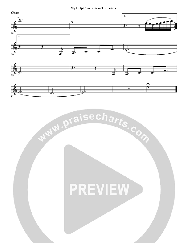 My Help Comes From The Lord Oboe (G3 Worship)