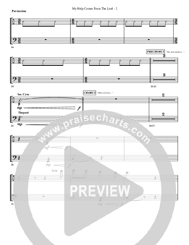 My Help Comes From The Lord Percussion (G3 Worship)