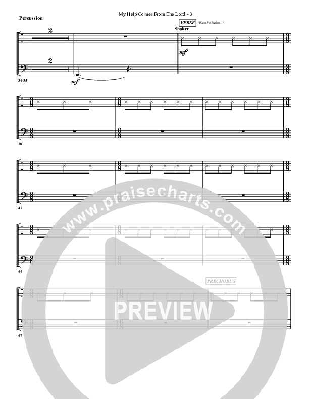 My Help Comes From The Lord Percussion (G3 Worship)