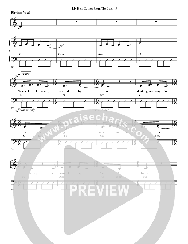 My Help Comes From The Lord Rhythm/Vocal (G3 Worship)