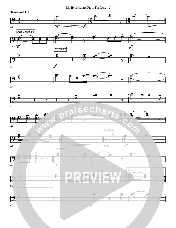 My Help Comes From The Lord Trombone 1/2 (G3 Worship)