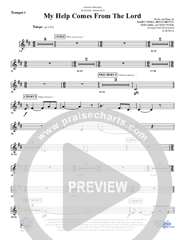 My Help Comes From The Lord Trumpet 3 (G3 Worship)