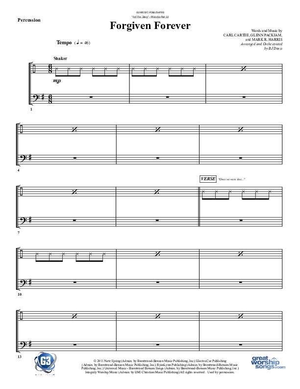 Forgiven Forever Percussion (G3 Worship)