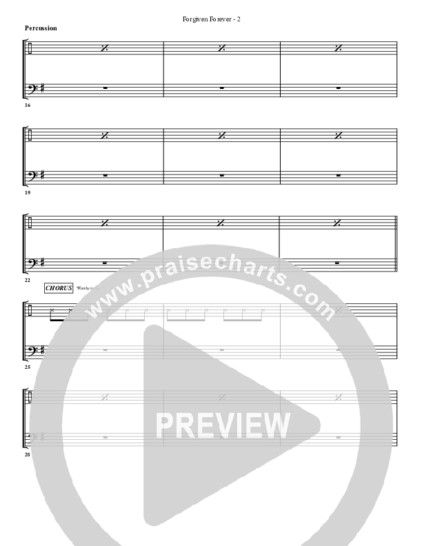 Forgiven Forever Percussion (G3 Worship)