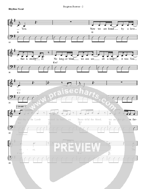 Forgiven Forever Rhythm/Vocal (G3 Worship)