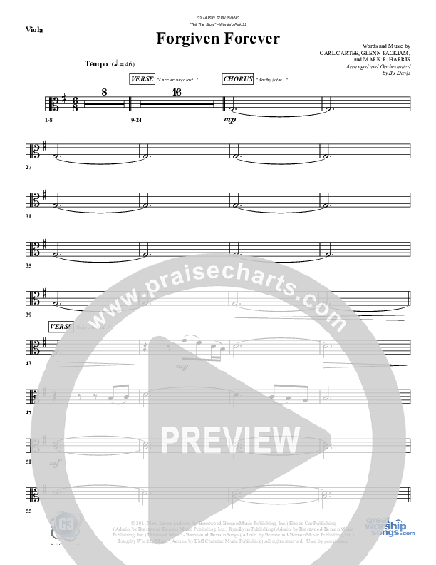 Forgiven Forever Viola (G3 Worship)