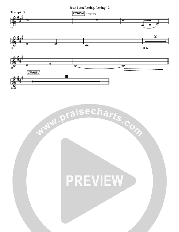 Jesus I Am Resting Resting Trumpet 3 (G3 Worship)