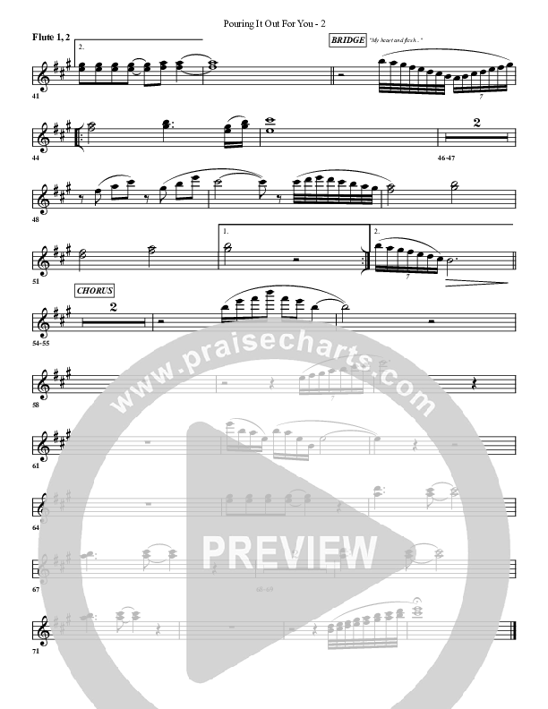 Pouring It Out For You Flute 1/2 (G3 Worship)