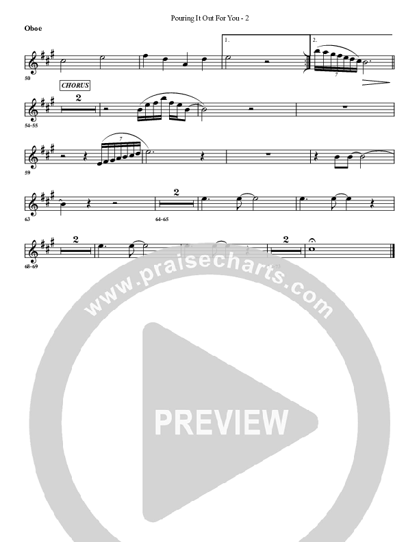Pouring It Out For You Oboe (G3 Worship)