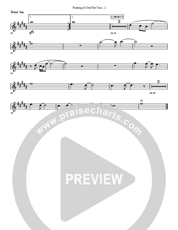 Pouring It Out For You Tenor Sax 2 (G3 Worship)