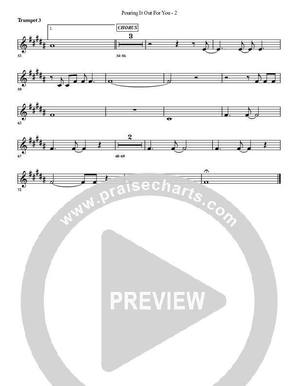 Pouring It Out For You Trumpet 3 (G3 Worship)