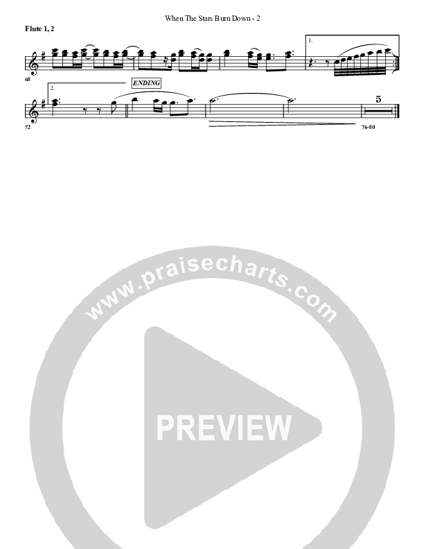 When The Stars Burn Down Flute 1/2 (G3 Worship)