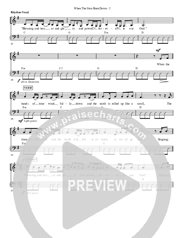 When The Stars Burn Down Rhythm/Vocal (G3 Worship)