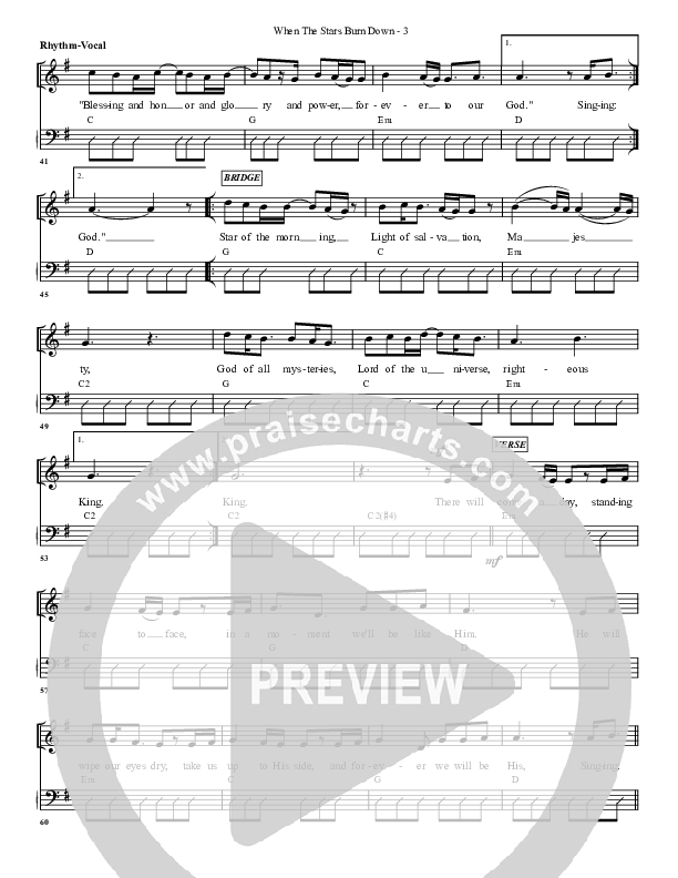 When The Stars Burn Down Rhythm/Vocal (G3 Worship)