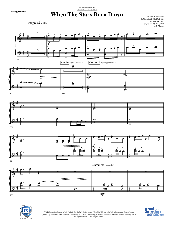 When The Stars Burn Down Synth Strings (G3 Worship)