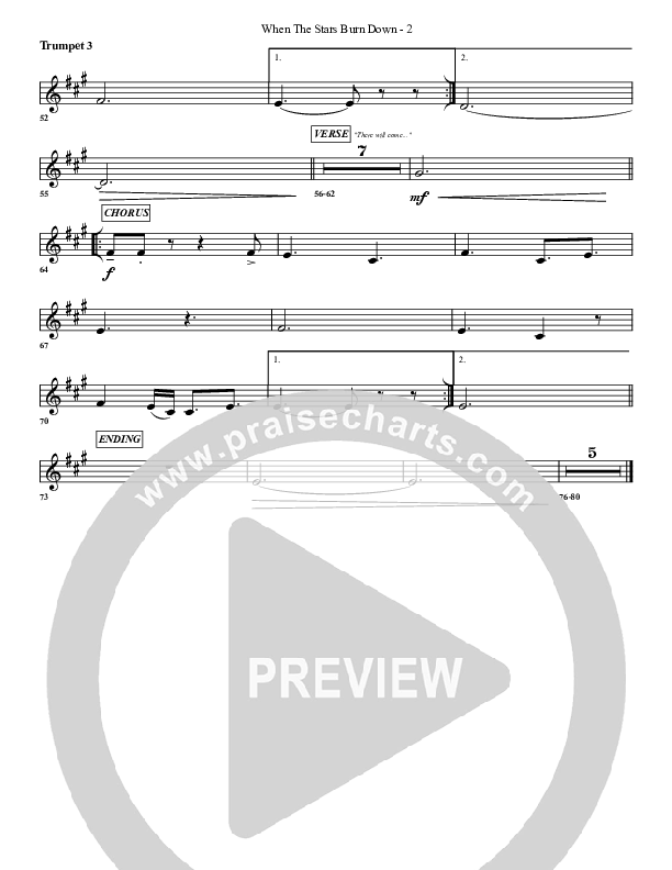 When The Stars Burn Down Trumpet 3 (G3 Worship)