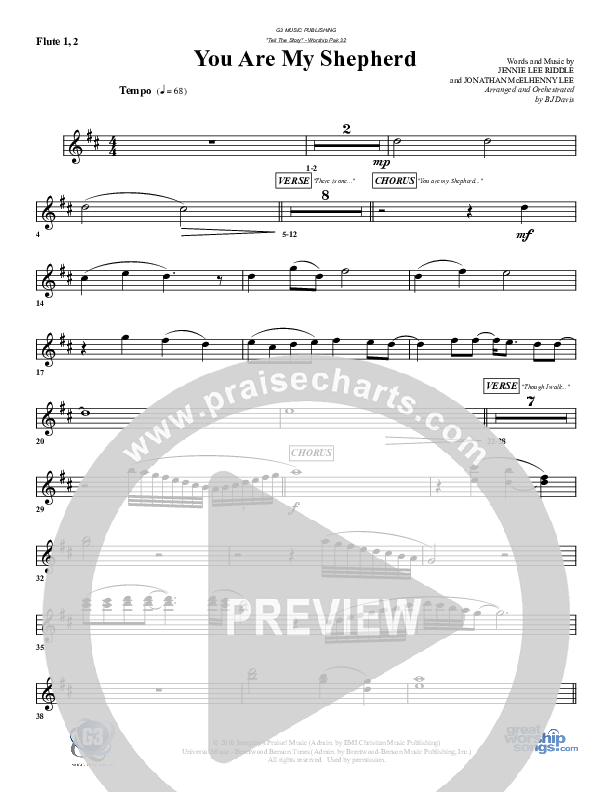 You Are My Shepherd Flute 1/2 (G3 Worship)