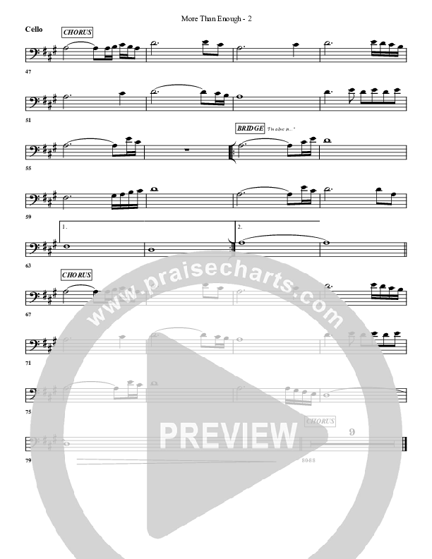 More Than Enough Cello (G3 Worship)