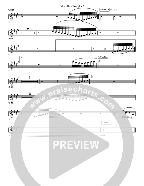 More Than Enough Oboe (G3 Worship)