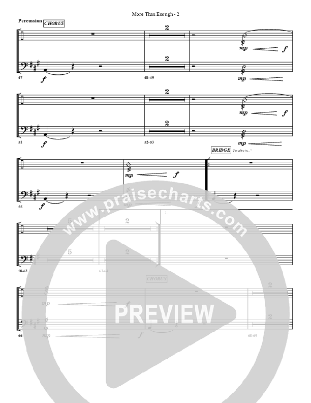 More Than Enough Percussion (G3 Worship)