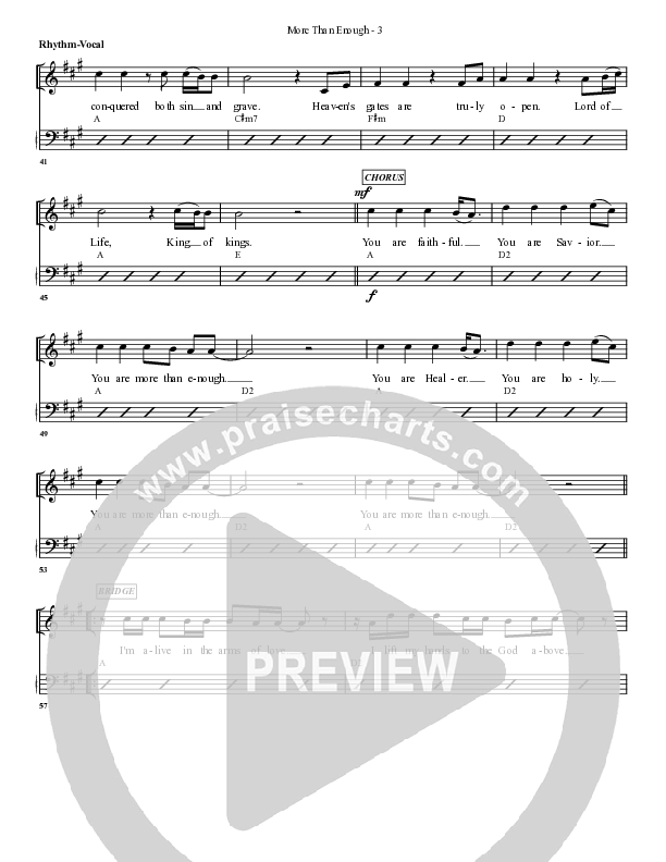 More Than Enough Rhythm/Vocal (G3 Worship)