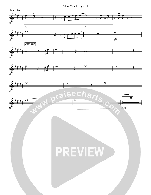 More Than Enough Tenor Sax 2 (G3 Worship)