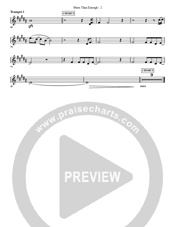 More Than Enough Trumpet 3 (G3 Worship)