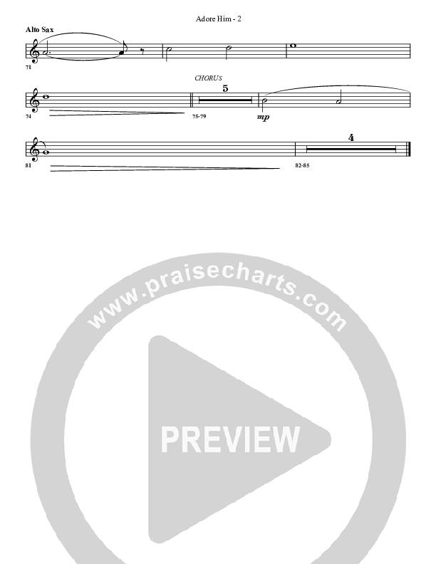 Adore Him Alto Sax (G3 Worship)