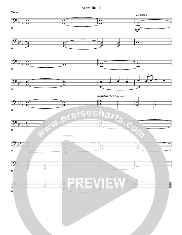 Adore Him Cello (G3 Worship)