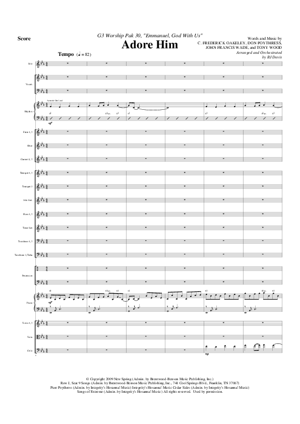Adore Him Orchestration (G3 Worship)